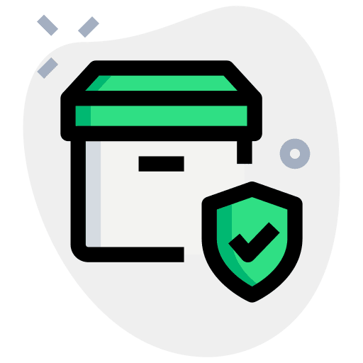 Secure delivery transport shipment icon