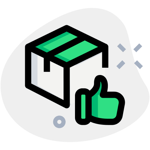 Thumbs up package logistics thumbs up icon