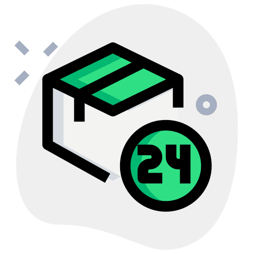 24 hours shipping and delivery transport cargo icon
