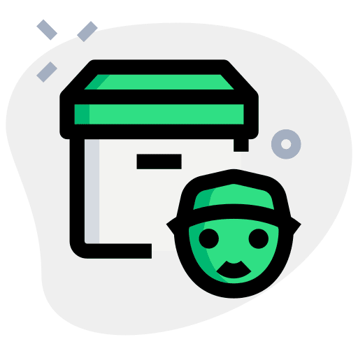 Delivery boy logistics parcel shipment icon