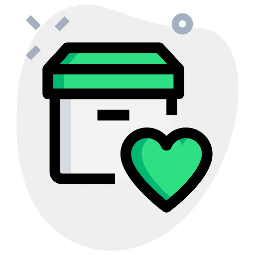 Favorite package boxes shipping and delivery icon