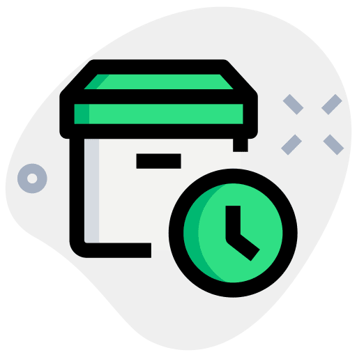 Timer parcel transport logistics icon