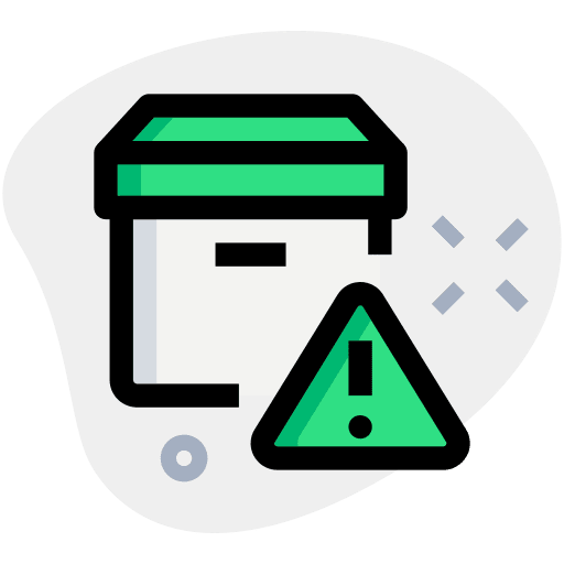 Warning boxes shipping and delivery parcel icon