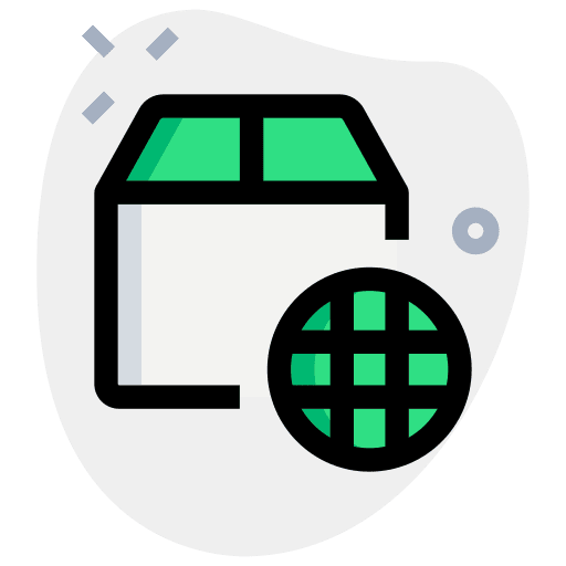 International transport package shipping icon