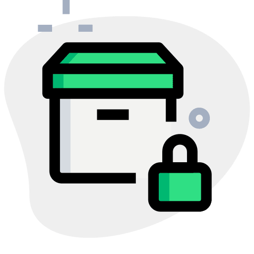 Padlock logistics shipping transport icon