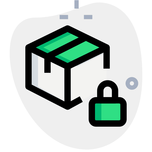 Padlock shipping and delivery padlock shipment icon