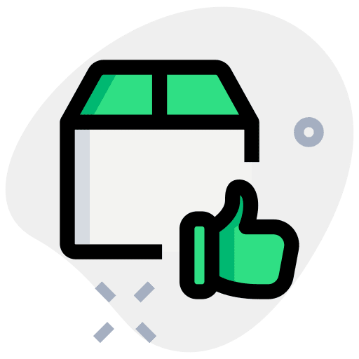 Positive delivery boxes transport icon