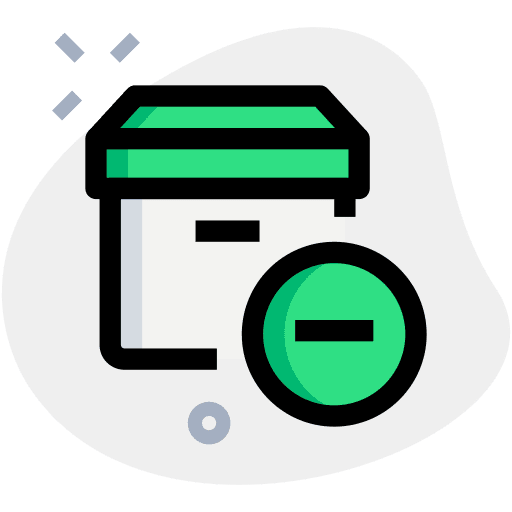 Remove delivery logistics shipping icon