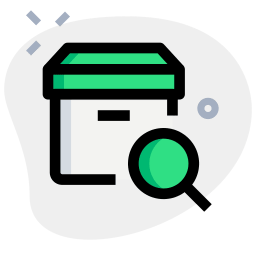 Search transport package logistics icon
