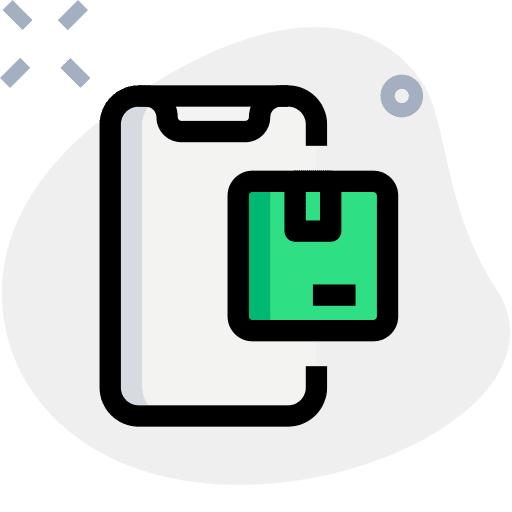 Smartphone shipping shipment transport icon
