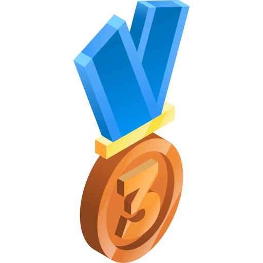 Bronze medal success winner rewards icon