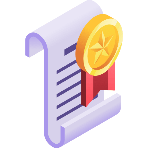 Certificate winner success isometric icon