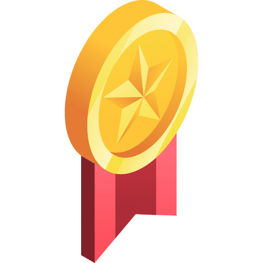 Gold medal isometric prize gold medal icon