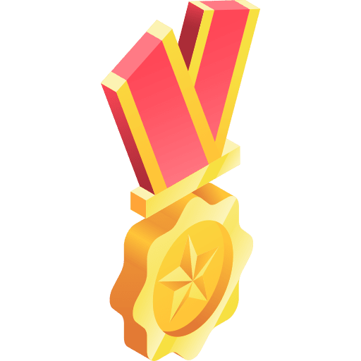 Gold medal sports and competition award rewards icon