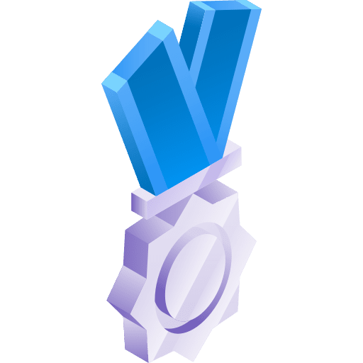 Silver medal winner isometric prize icon