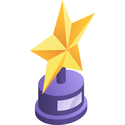 Trophy award isometric rewards icon