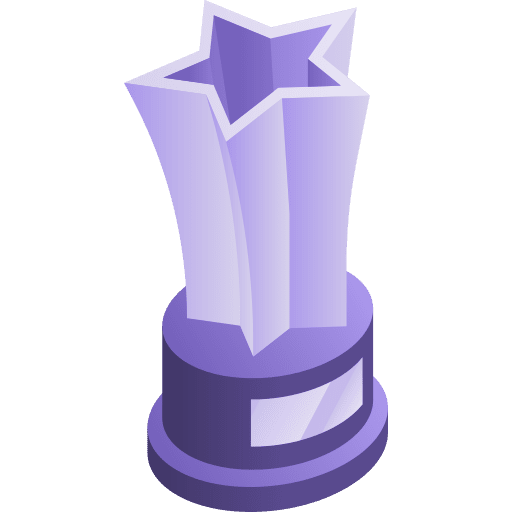 Trophy rewards isometric prize icon