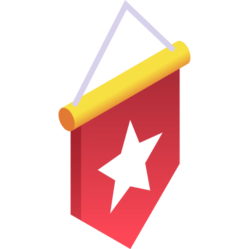 Banner sports and competition isometric banner icon