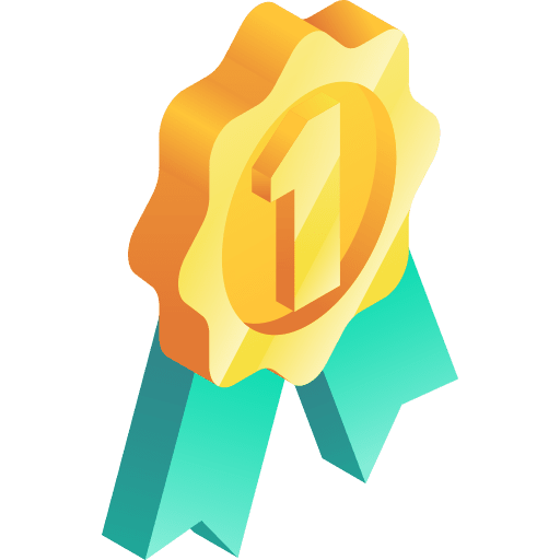 Gold medal prize isometric winner icon