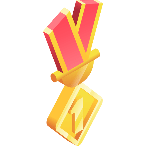 Gold medal winner rewards sports and competition icon