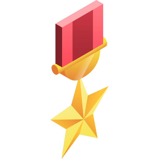 Medal isometric award winner icon