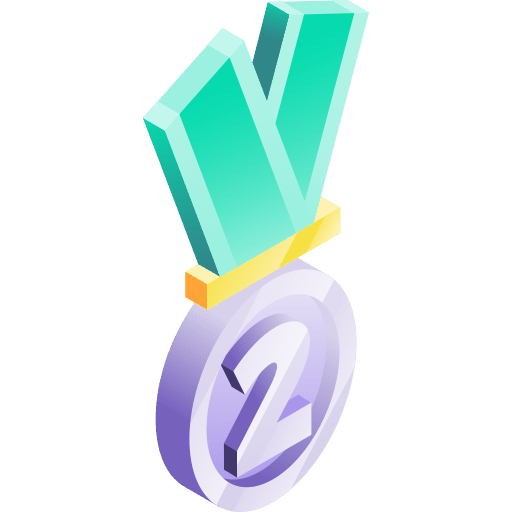Silver medal isometric rewards winner icon