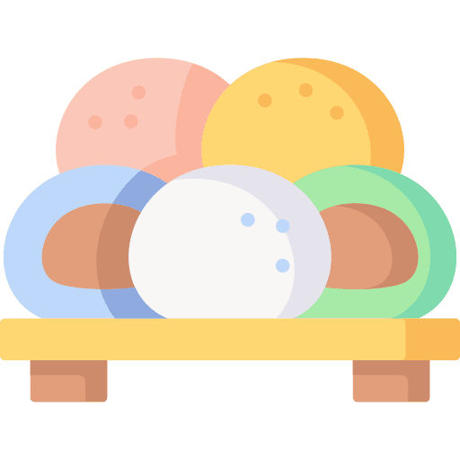 Mochi sweet mochi asian food icon