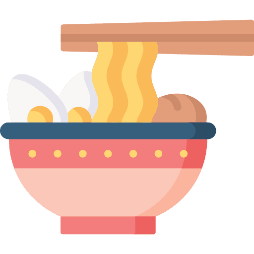 Ramen bowl japanese food chinese food icon