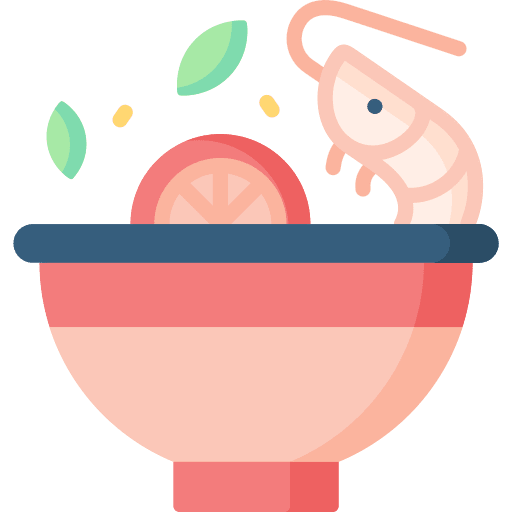 Tom yum goong food shrimp food and restaurant icon