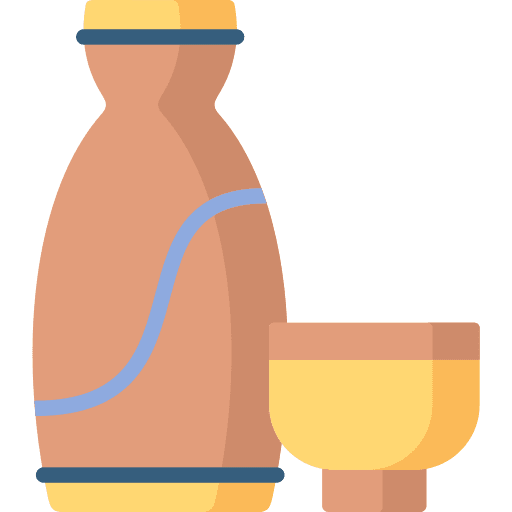 Sake beverage food and restaurant japanese icon