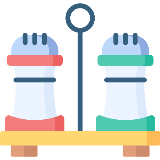 Salt and pepper salt and pepper cooking food and restaurant icon