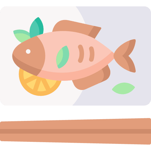 Steamed fish food heat steamed fish icon