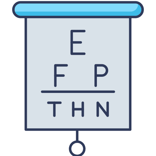Eye exam eye test optical icon