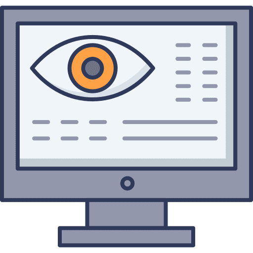 Monitor screen opthalmologist monitor screen oculist icon