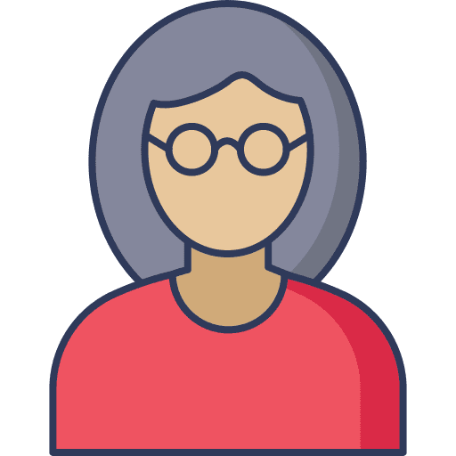 Woman girl glasses people icon