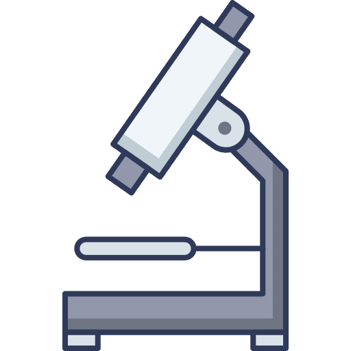 Microscope science healthcare and medical observation icon
