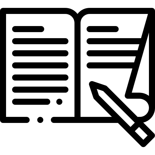 Writing education literature read icon