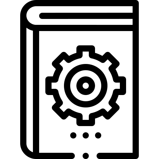 Gear education user manual data icon