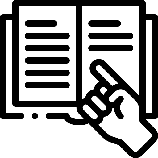 Book learn education hand icon