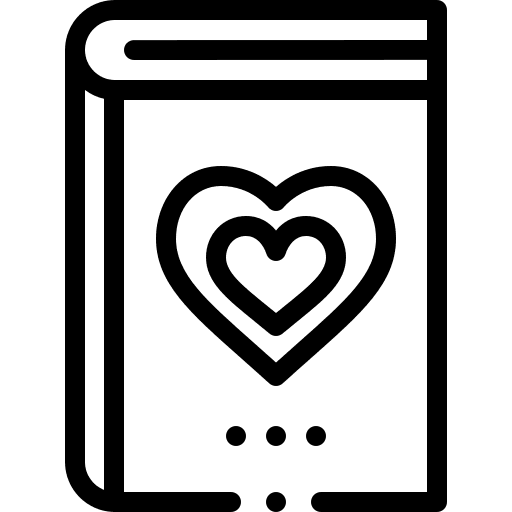 Novel story love knowledge icon