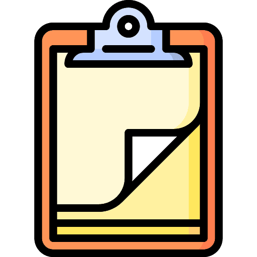 Clipboard paper clip clip checklist icon