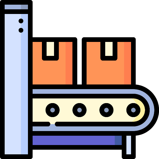 Conveyor belt conveyor belt parcel electronics icon