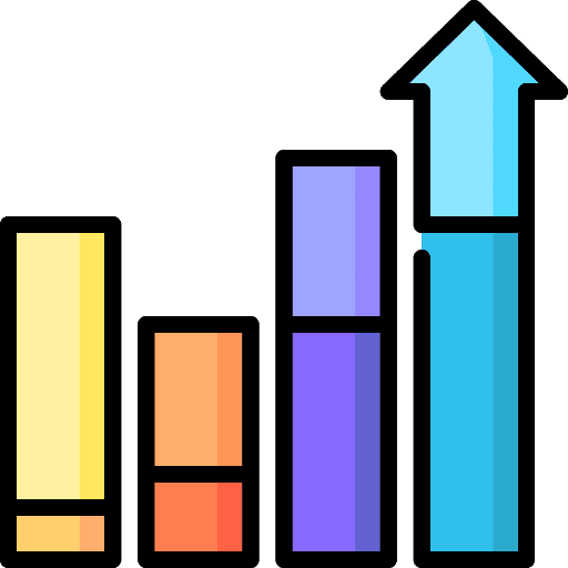 Statistics business statistics business impact icon