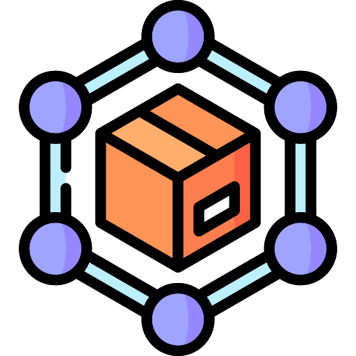 Supply chain delivery strategy development product icon