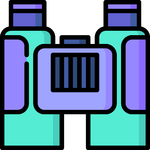 Binoculars camping eye hiking icon