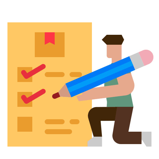Checklist list criteria logistics delivery icon