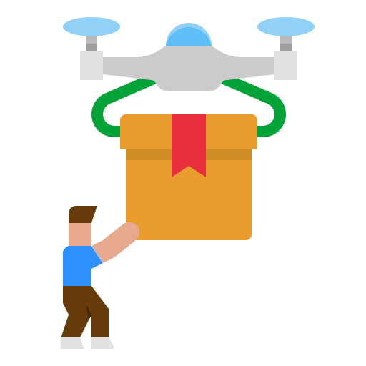 Drone delivery drone delivery logistics transportation icon