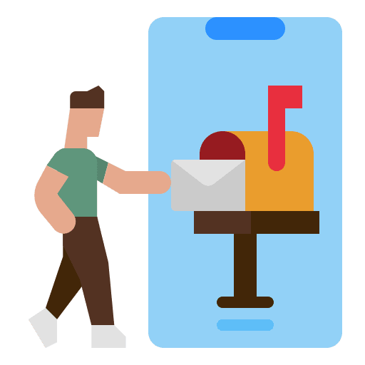 Email smartphone photo telephone icon