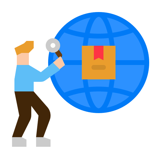 Online tracking online shopping online tracking package checking icon