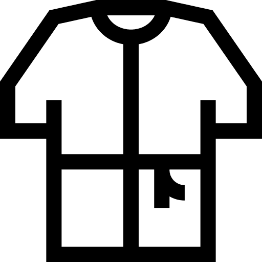 Gown medical protective equipement security icon